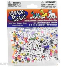 Darice BAB-15 Black and White Alpha Bead Starter Kit with Multicolored Space Beads B001B98RW2